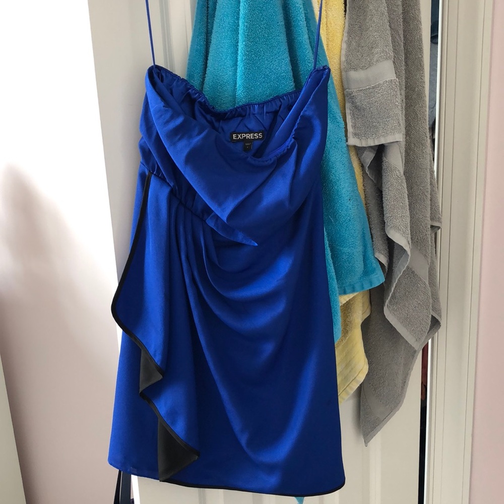 A cobalt blue dress